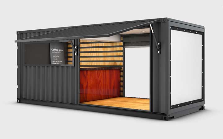 Custom Modified Shipping Container Mockup 3